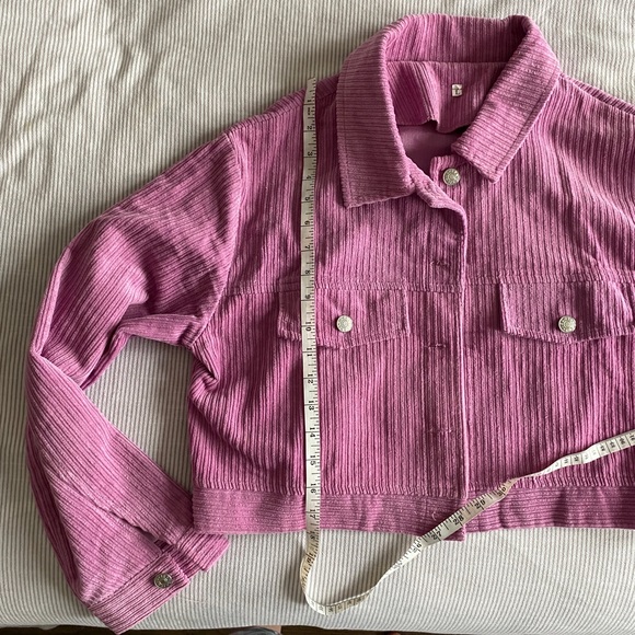 Single Breasted Corduroy Crop Jacket - Picture 4 of 7